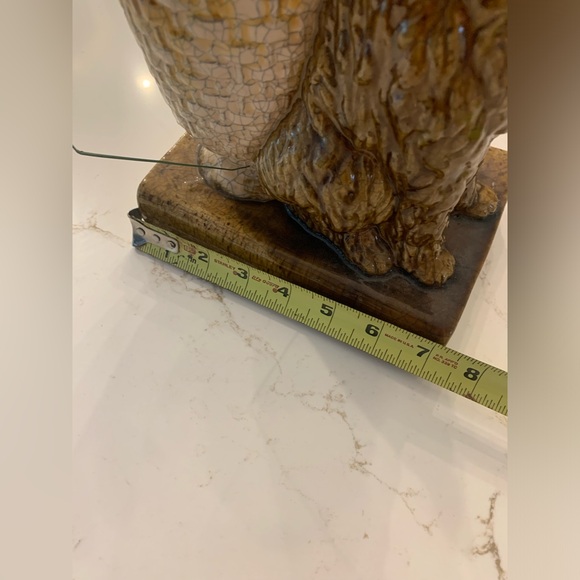 Glazed Ceramic Cocker Spaniel Faux Flower Vase (minor chip) 11x7x5” - Picture 8 of 14